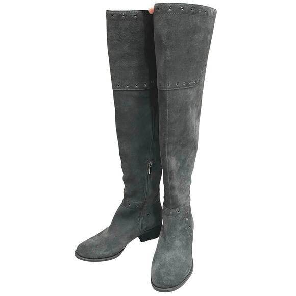 Vince Camuto Shoes - Vince Camuto NEW Suede Leather Over The Knee Boots Sz 8 Wide Shaft‎ Gray